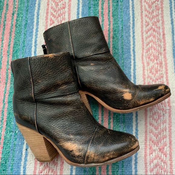 Rag & Bone Newbury Distressed Leather Ankle Boots - Picture 3 of 11